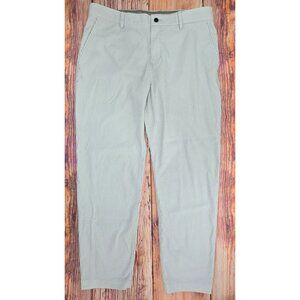 Nike Mens Dri-Fit Striped Pants 38X30 Gray & White